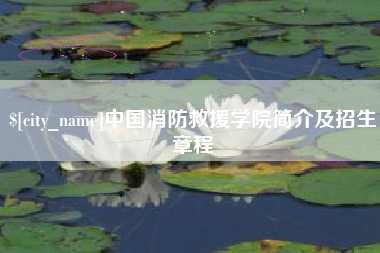 石狮中国消防救援学院简介及招生章程