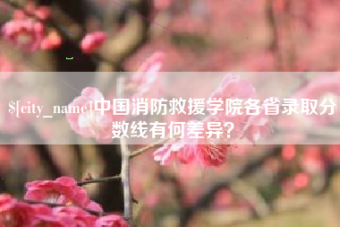 石狮中国消防救援学院各省录取分数线有何差异？