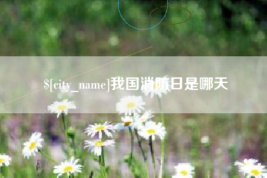 石狮我国消防日是哪天