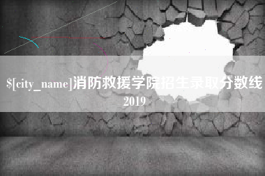 石狮消防救援学院招生录取分数线2019