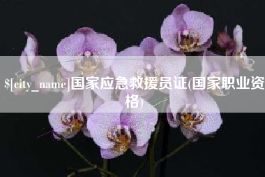 石狮国家应急救援员证(国家职业资格)
