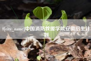 石狮中国消防救援学院安徽招生计划