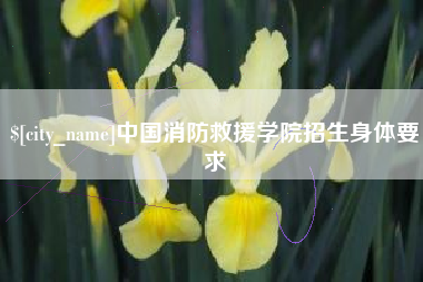 石狮中国消防救援学院招生身体要求