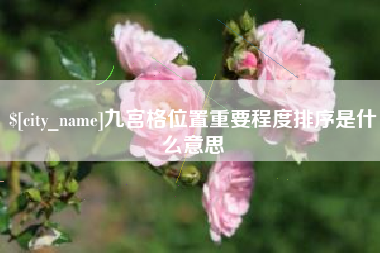 石狮九宫格位置重要程度排序是什么意思