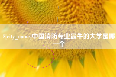 石狮中国消防专业最牛的大学是哪一个