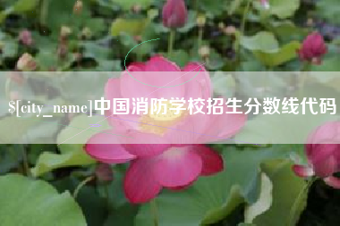 石狮中国消防学校招生分数线代码