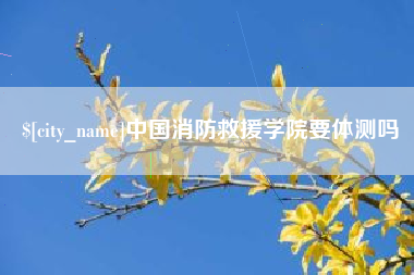 石狮中国消防救援学院要体测吗