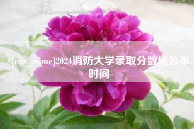 石狮2024消防大学录取分数线公布时间