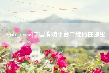 石狮中国消防平台二维码在哪里