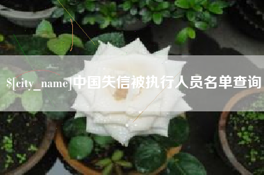 石狮中国失信被执行人员名单查询