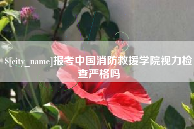 石狮报考中国消防救援学院视力检查严格吗