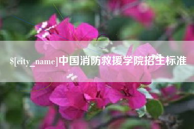 石狮中国消防救援学院招生标准