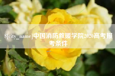 石狮中国消防救援学院2020高考报考条件
