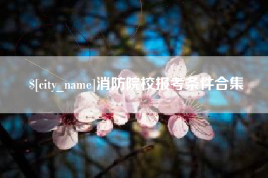 石狮消防院校报考条件合集
